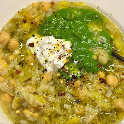 Carla’s Lemony Chickpea Stew With Magic Green Sauce Image