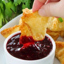 Crab Rangoons with Cranberry Sweet and Sour Dipping Sauce Recipe Page