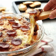 Hot Mushroom and Pepperoni Pizza Dip Recipe Page