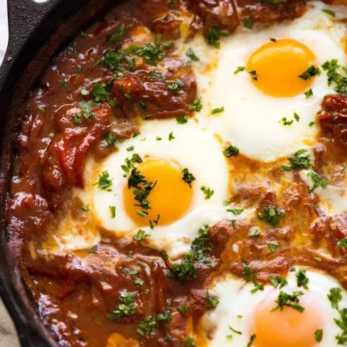 Shakshuka (Middle Eastern Poached or Baked Eggs) Image