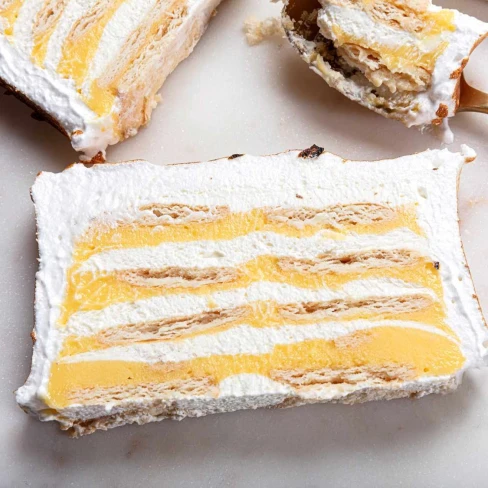 This Vibrant Icebox Cake Tastes Exactly Like a Lemon Meringue Pie Image