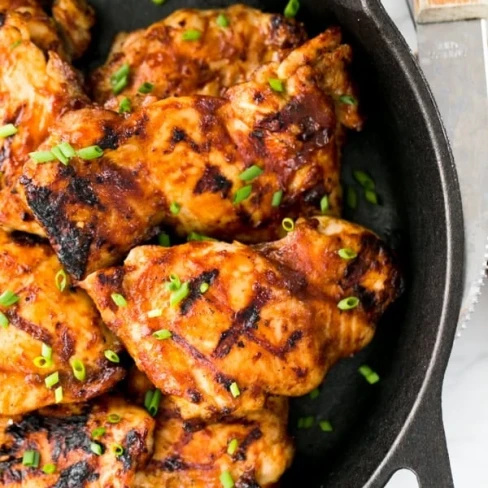 Juicy Barbecued Chicken Thighs Recipe Image