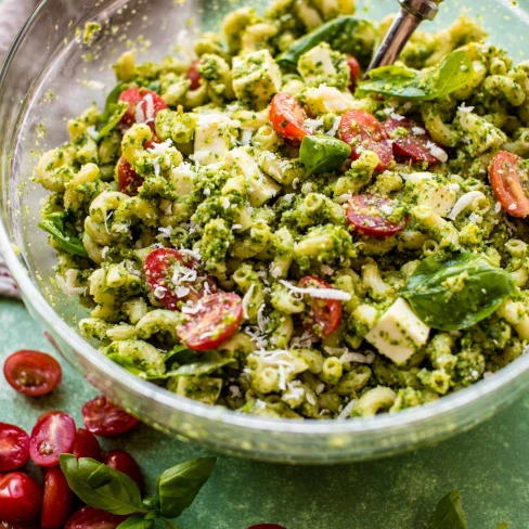 Kale Pesto Mozzarella Pasta Salad Image