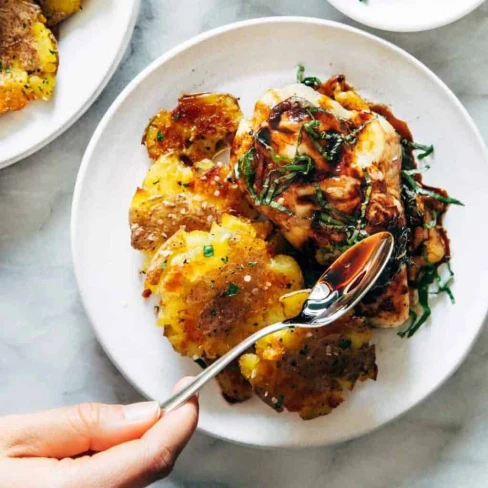 Caprese Chicken With Smashed Potatoes Image