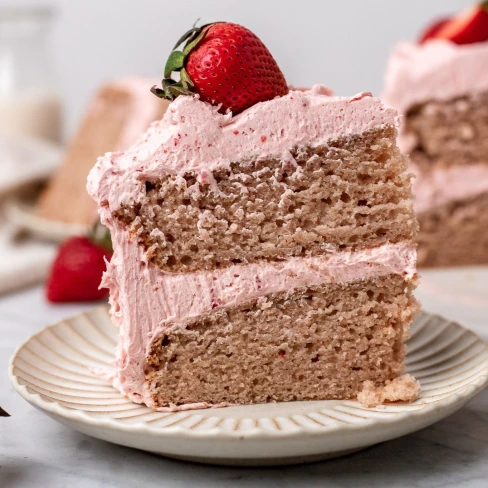 Fluffy Vegan Strawberry Frosting (With Real Strawberries!) Image