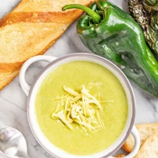 Roasted Poblano White Cheddar Soup Recipe Page