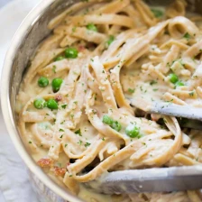 Lightened Up Whole Wheat Fettuccine Alfredo Recipe Page