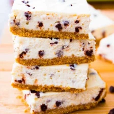 Light Chocolate Chip Cheesecake Bars Recipe Page