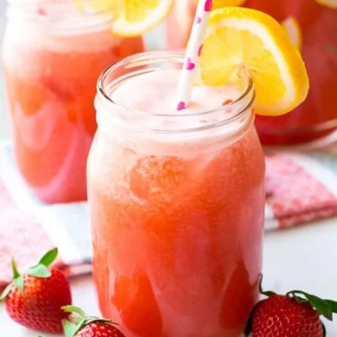 Honey Sweetened Strawberry Lemonade Image