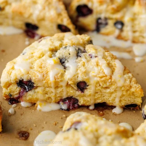 Blueberry Scones with Lemon Glaze Image