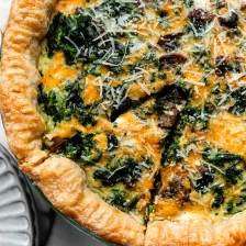 Cheesy Spinach Quiche Recipe Page