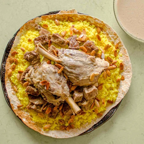 Mansaf (Palestinian Spiced Lamb With Rice and Yogurt Sauce) Image