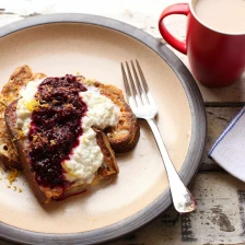 French Toast With Quick Blackberry Compote and Lemon Ricotta Recipe Recipe Page