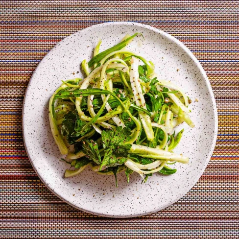 Puntarelle Alla Romana (Puntarelle Salad With Anchovy and Garlic Dressing) Image