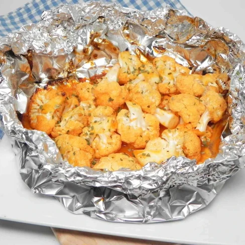 Grilled Buffalo Cauliflower In Foil Image