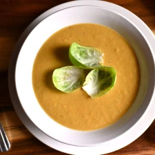 Cheesy Roasted Brussels Sprouts Soup Recipe Page