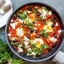 Shakshuka With Feta, Olives, And Peppers Recipe Page