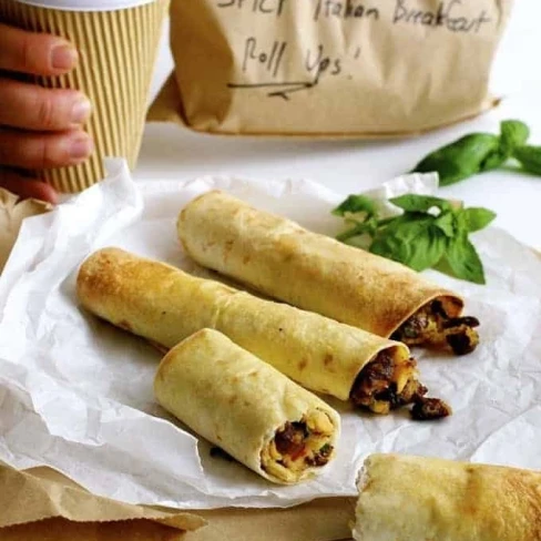 Spicy Italian Breakfast Roll Ups (Breakfast On The Go / Mini Taquitos) Image