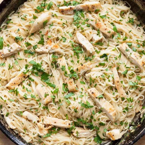 Chicken Scampi With Angel Hair Pasta Image