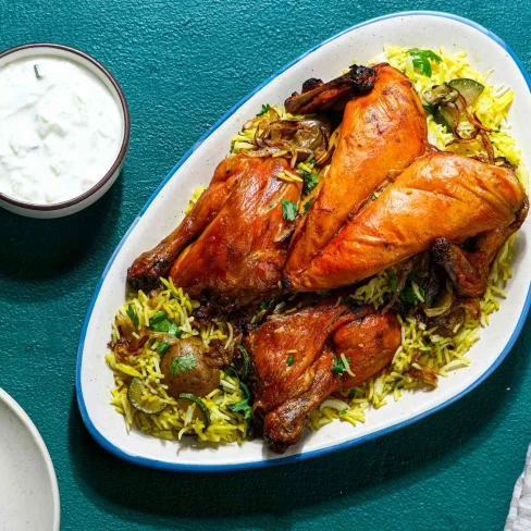 This Biryani-Style Roast Chicken Dinner Is My Go-To for Company Image