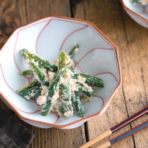 Green Bean Shiraae (Mashed Tofu Salad) Image