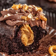 Chocolate Peanut Butter Pretzel Cupcakes Recipe Page