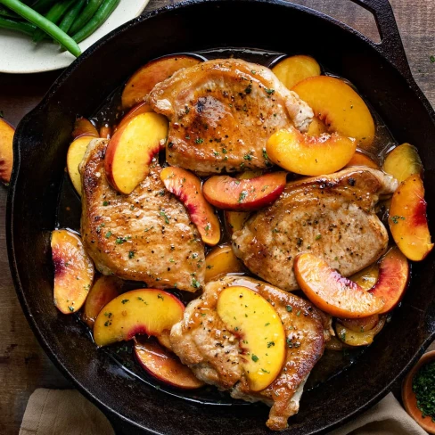 Peach Glazed Pork Chops Image