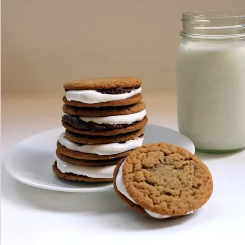 Peanut Butter Chocolate and Marshmallow Sandwich Cookies Image