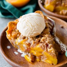 Brown Sugar Peach Crumble Pie Recipe Page