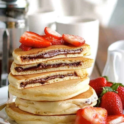 Nutella Stuffed Pancakes Image