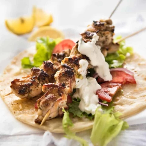 Chicken Souvlaki with Tzatziki Image