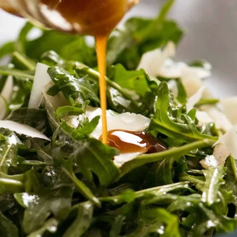 Rocket Salad with Balsamic Dressing and Shaved Parmesan Image