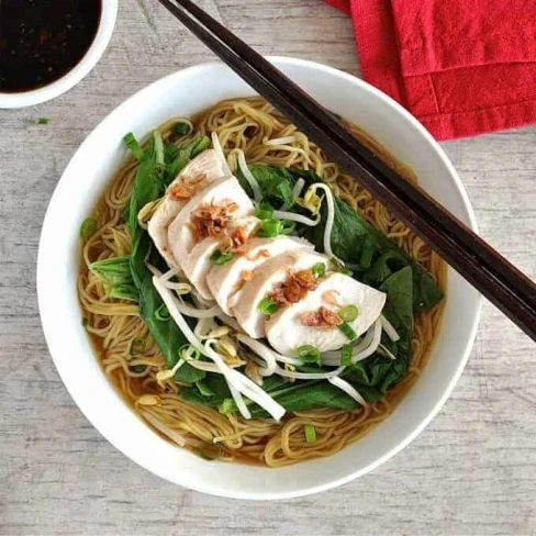 Foolproof Poached Chicken Noodle Soup Image