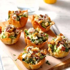 Caesar Salad Wonton Cups Recipe Page