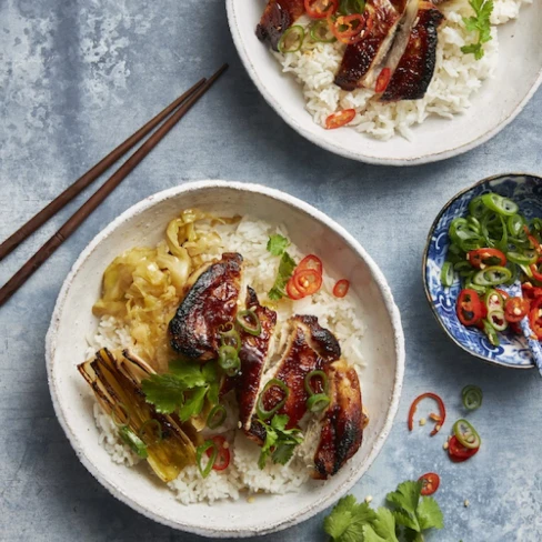 Sticky Chicken &amp; Leek Rice Bowl | Marion&#039;s Kitchen Image