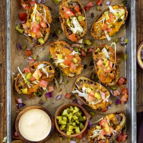 Cheeseburger Potato Skins Image