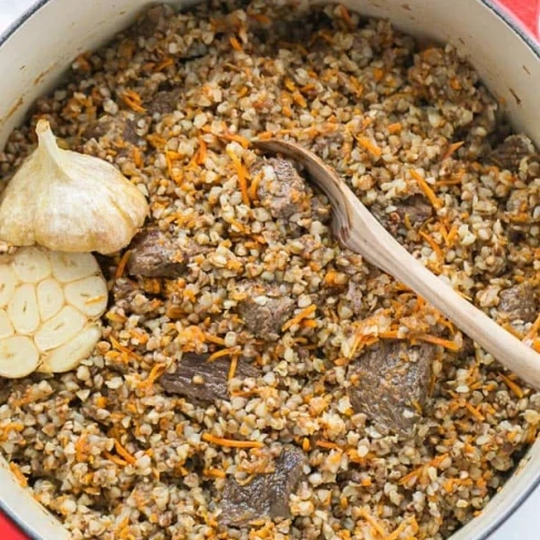 Buckwheat and Beef Pilaf (Plov) Image