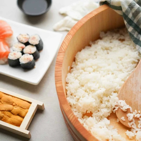 Sushi Rice in Rice Cooker Image