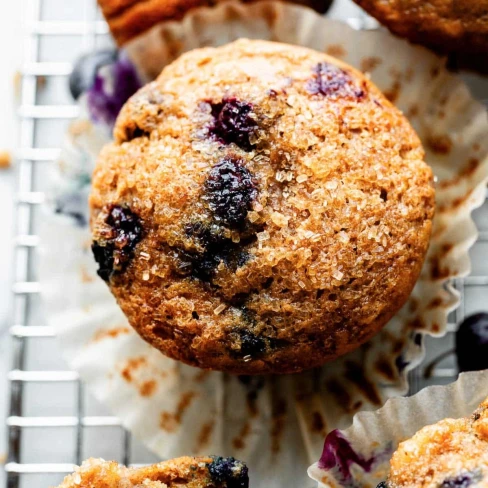 Healthy Blueberry Banana Muffins Image