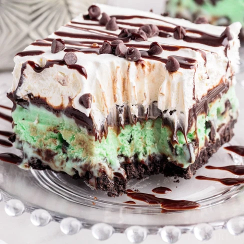 Mint Chocolate Chip Ice Cream Cake Image