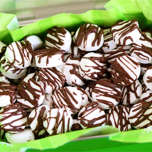 Dark Chocolate Drizzled Mints Image