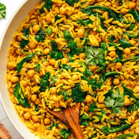 Lemony Spiced Orzo and Chickpeas Image