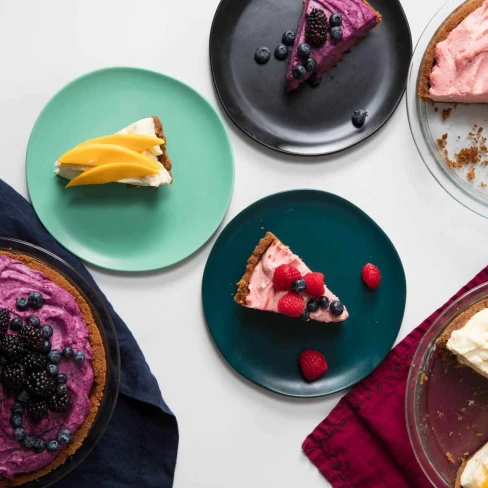 No-Bake Cheesecake With Freeze-Dried Fruit Recipe Image