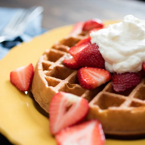 Overnight Brown-Butter Yeast-Raised Waffles Recipe Image