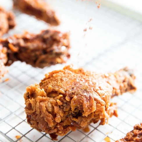 Extra-Crispy Fried Chicken With Caramelized Honey and Spice Recipe Image