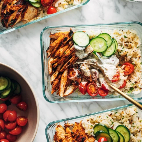 Buffalo Chicken Bowls with Cauliflower Garlic Rice Image