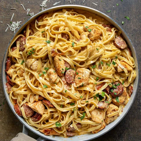 Cajun Chicken and Sausage Alfredo Image