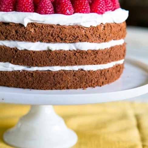 Chocolate Layer Cake with Creme Chantilly Frosting Image