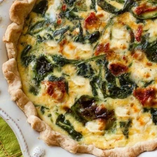 Goat Cheese Spinach &amp; Sun-Dried Tomato Quiche Recipe Page