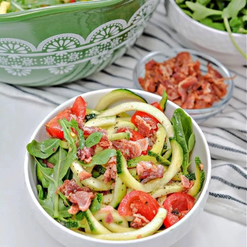 Keto BLT Zucchini Noodle Salad Image